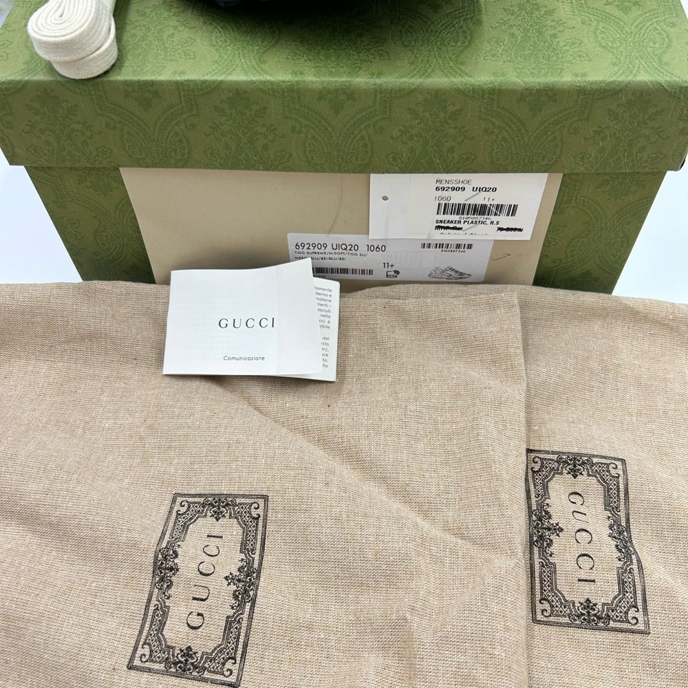 Men's Gucci, GG supreme Rython sneakers size 11.5 made in Italy - Picture 5 of 10